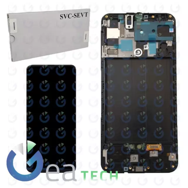 Display Lcd Originale Samsung Service Pack Per Galaxy A50 Sm-A505F Frame Nero