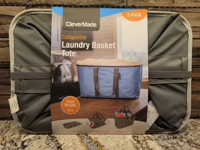 Clevermade XL Collapsible Laundry Basket 2-Pack