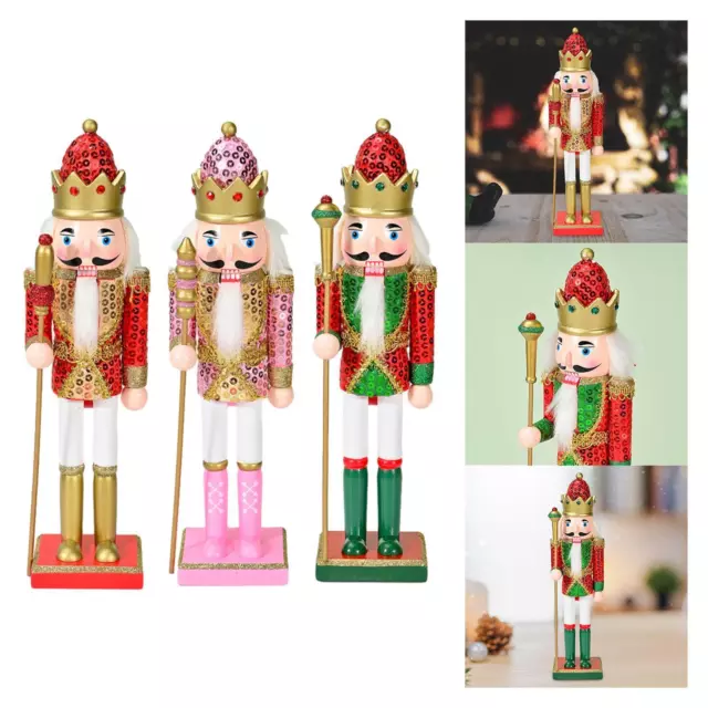 Wooden Nutcracker Handpainted Free Standing Handicraft Nutcracker Soldier