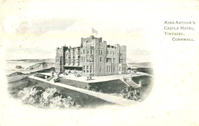 1908 postcard King Arthur's Castle Hotel TINTAGEL Cornwall
