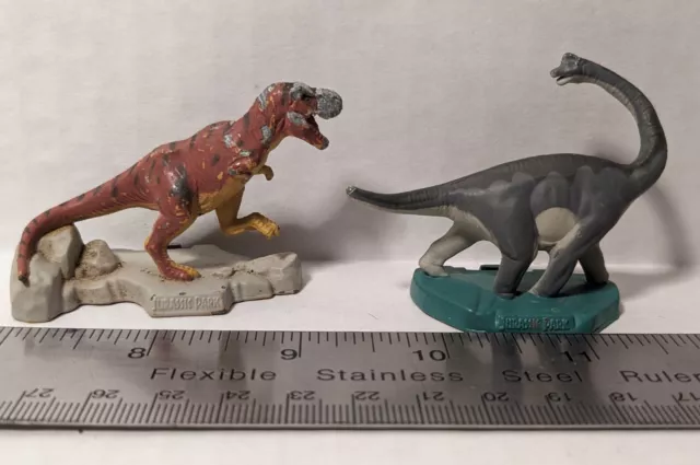 1993 Kenner Jurassic Park Brachiosaurus Tyrannosaurus Rex Die-Cast Dinosaur
