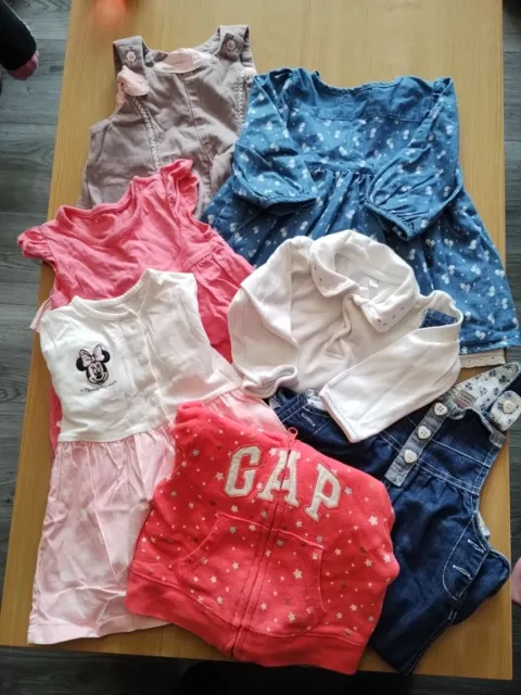 Baby Girl Bundle 3-6 Months Dress, Vest dungarees