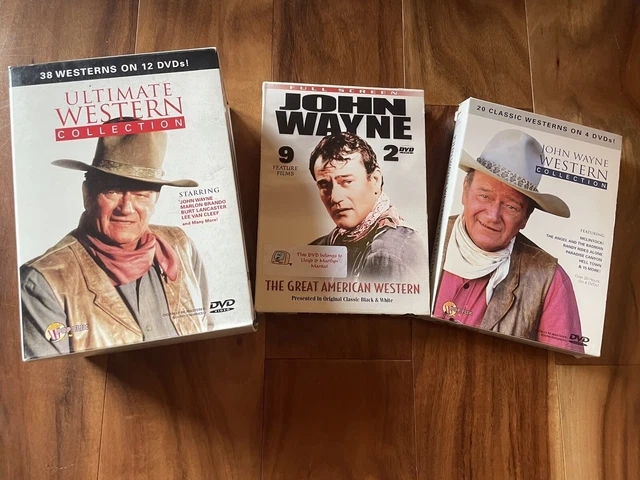 JOHN WAYNE WESTERN DVD Bundle! Over 80 Hours Of Westerns/Gunslingers ...