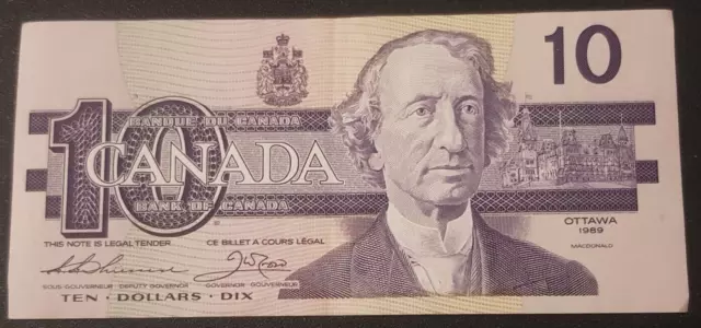 CANADA, billet de 10 dollars Ottawa 1989 Sir John Alexander Macdonald 2