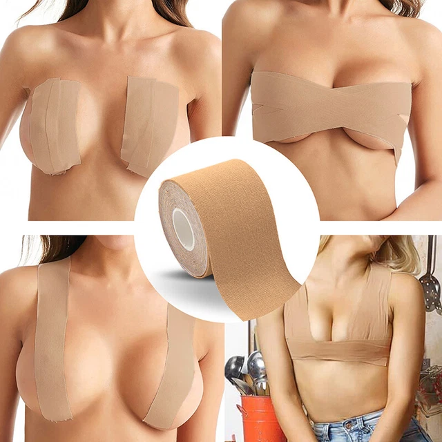 Reggiseno 5M invisibile nastro sollevatore seno rotolo push-up a forma di boob copertura capezzolo stick- -H7