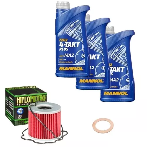 Suzuki GS 500 E GM51B Bj. 1992, MANNOL 10W40 3L, HiFlo Ölfilter Set