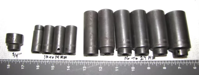 Mac 11pc High Impact Sockets  - Lot SN 238