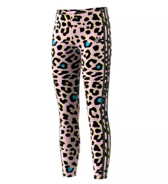 Junior Girls Adidas Leggings Animal Print Tight