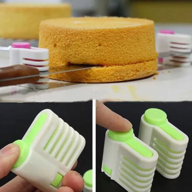 2pcs DIY Cake Slicers 5 Layers Cake Pie Slicer Sheet Guide Cutter Bakeware To mj