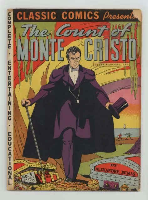 Classics Illustrated 003 The Count of Monte Cristo #1 GD/VG 3.0 1942