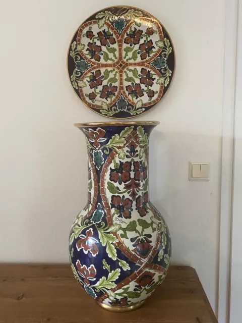 Batignani Ceramiche/ Blumenvase/ Wandteller