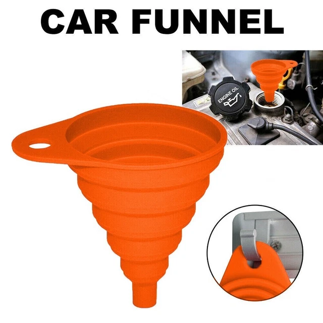 Imbuto pieghevole auto fluido diesel imbuto pieghevole carburante benzina silicone rosso imbuto pieghevole