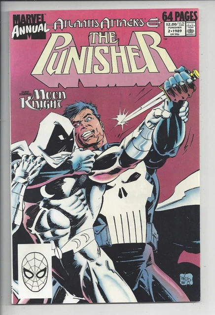 The Punisher Annual #2 NM (9.4) 1989 1st Battle with Moon Knight