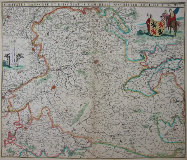 Grafschaft Hennegau - Frederick de Wit 1690 - Comitatus Hannoniae...