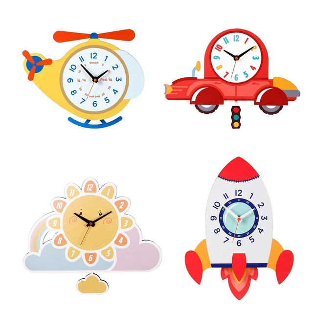 HORLOGE MURALE EN bois pingouin de dessin animé, décoration de maison