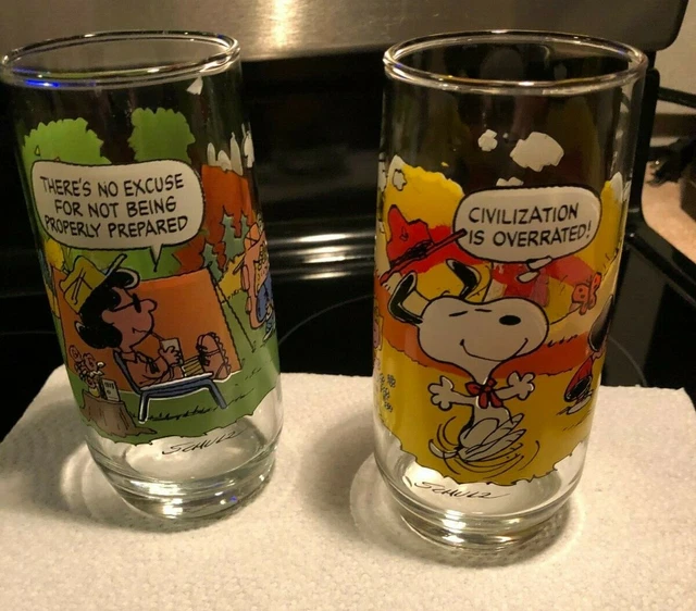 VINTAGE MCDONALDS CAMP Snoopy Collection Glasses Charlie Brown Peanuts 1968 71 £7.58 PicClick UK