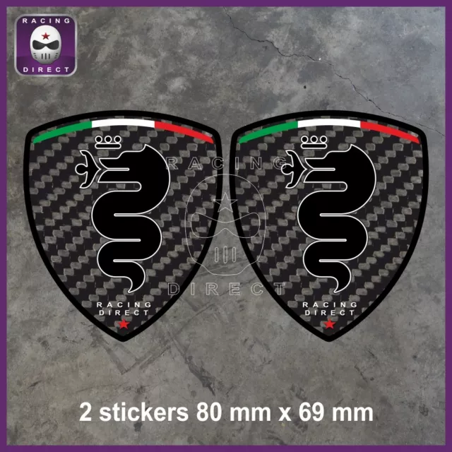 ALFA ROMEO sticker decal Carbon look aufkleber adesivo Mito Giulietta 147 0056 3