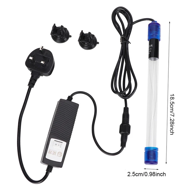 Lampada di sterilizzazione UV acquario acquario luce disinfezione acqua spina Regno Unito 22 Nde