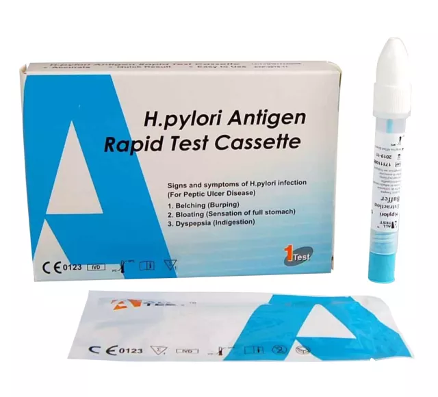 Helicobacter H Pylori   Stomach Ulcer Test Kit- stool test NHS/GP CE BOX