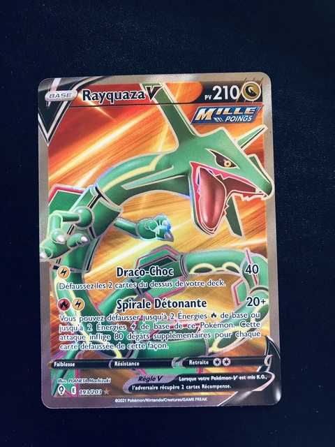 Carte Pokémon RAYQUAZA V FULL ART EB7 EVOLUTION CELESTE 193/203  VF