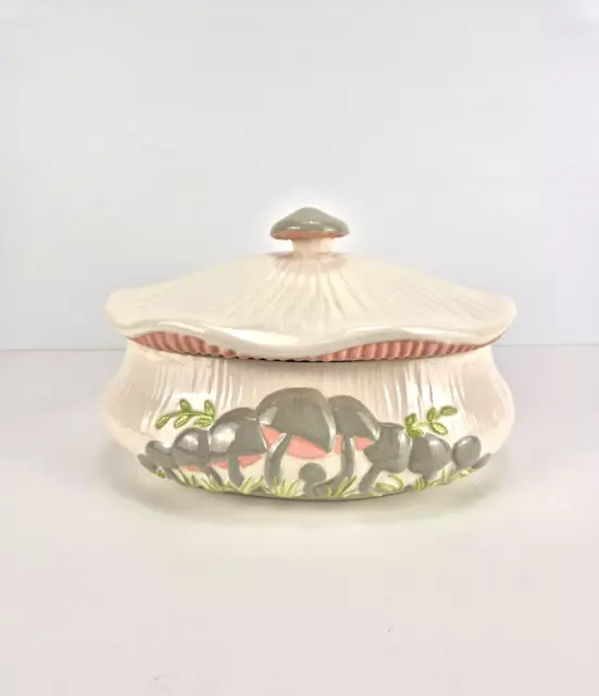 Vintage 1970s Mushroom Shaped Ceramic Tureen/ Baking Dish With Lid VGC