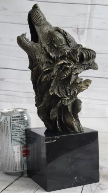 Game Of Thrones King Der North Wolf Büste Bronze Statue Skulptur Figur Kunst 2