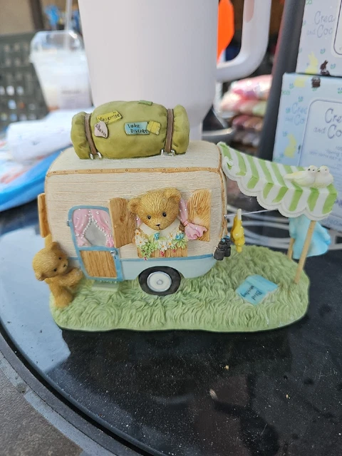 Cherished Teddies Noreen & Naomi Figurine  CT0053 Camper.NO BOX OR PAPERS.