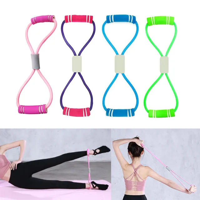 Pilates Yoga Gym Stretch Band Rope Latex Rubber Arm Resistance Fitness Exercise