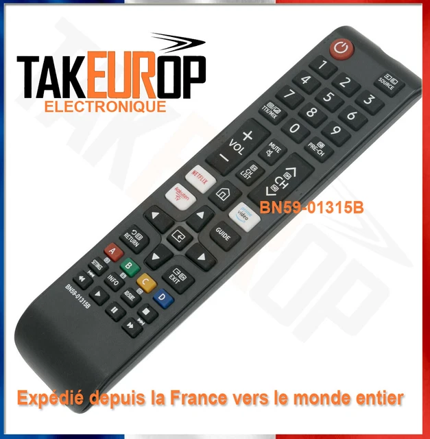 Remplacement de la TéLéCommande BN59-01315B pour Samsung Smart TV UE43RU7105M2O
