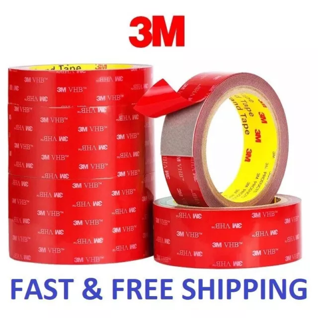 3M DOUBLE SIDED STICKY PADS Strong Heavy VHB Adhesive Mounting Tape Square  Round