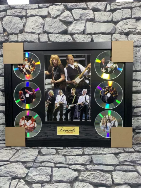 Status Quo Memorabilia Framed Picture Presentation Disc Gold Record Vinyl CD