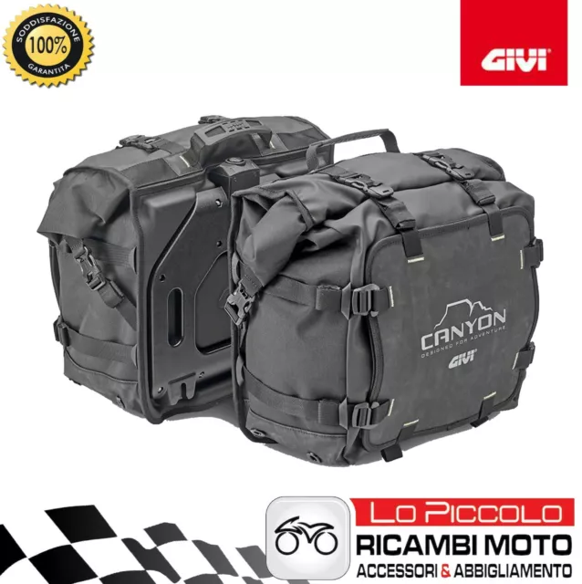 Paar Packtaschen Motorrad Enduro Off-Road 25L Monokey GIVI GRT720 Wasserdicht