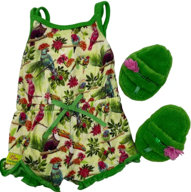 Lea Clark's Rainforest Dream Romper Pajamas & Slippers American Girl 18" RETIRED