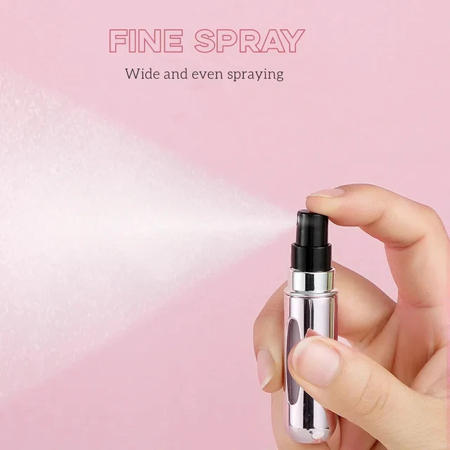 5 Mini-Parfümzerstäuber Reisegröße – 5 Ml, Matt, Nachfüllbar, Für Handtasche & Reisen