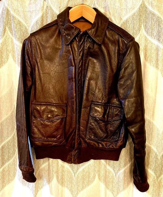 GENUINE B-17 HELL'S Angels USAAF WW2 Pilot A-2 (AERO) HORSE HIDE Flight ...