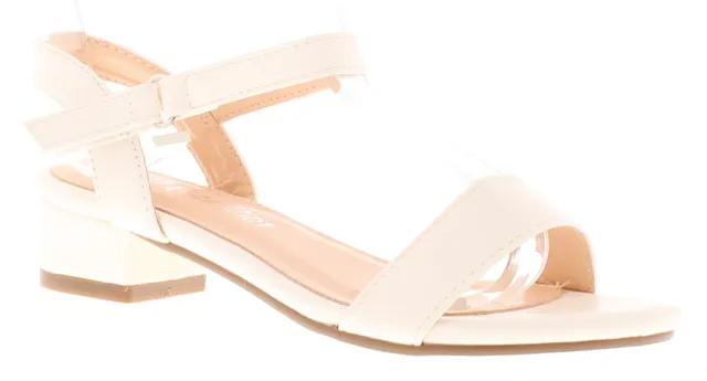 Miss Riot Girls Sandals Strappy Heeled Rosie white UK Size