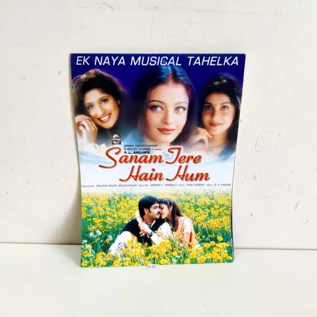 1999 Vintage Nagarjuna Aishwarya Rai Sanam Tere Hain Hum Film Broschüren B36