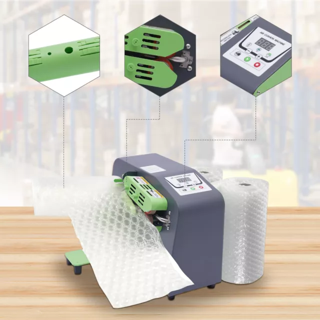 Air Cushion Films Machine Bags Wrap Air Pillow inflator Air Bubble Maker Machine