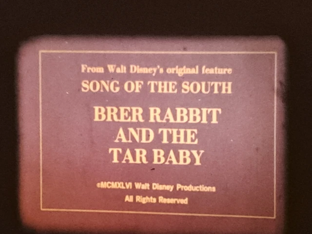 Sound Film With Rabbit BRER RABBIT AND The Tar Baby Disney Super 8 Colour Sound 200Ft Cine ...