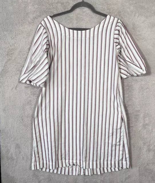 Isa Arfen  Dress Womens 10 Half Sleeve Striped Button Up 2