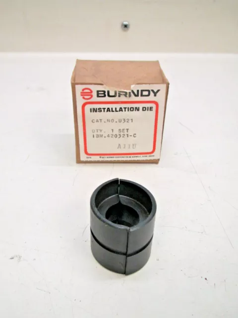 New Burndy U321 Index 321 U-Die Y35 Y46 Hydraulic Crimper Crimping Dies Die Set