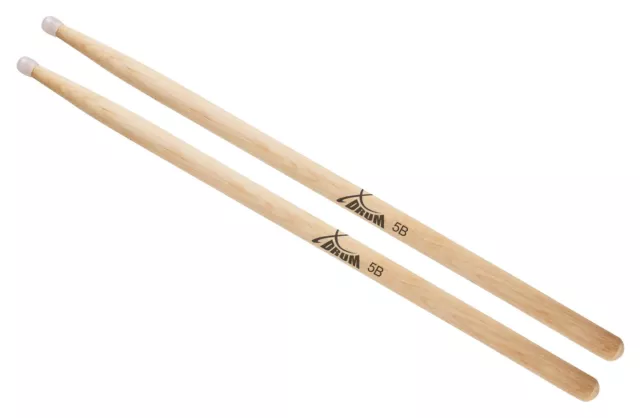 1 Paar XDrum 5B Ahorn Drumsticks Drum Sticks Trommel Stöcke Schlagzeug Nylon Tip