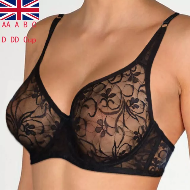 UK SUPER SEXY Women Bras Lace See Through Lingerie Underwire Bra Underwear  Tops £7.99 - PicClick UK