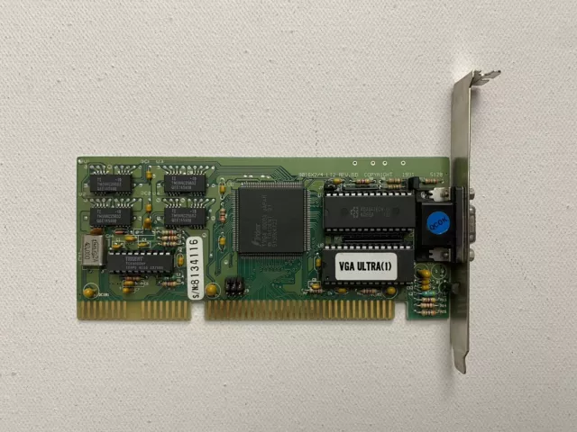 Trident 9016X2/4 LT2 Tvga 9000A Gpu Chip 512 KB Isa 16-Bit Retro VGA