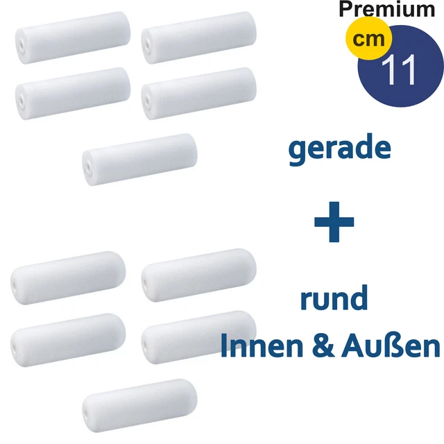 Set 10 Tlg lackierwalze Schaumwalzen Farbrolle Lackwalzen Lackrolle Schaumwalze