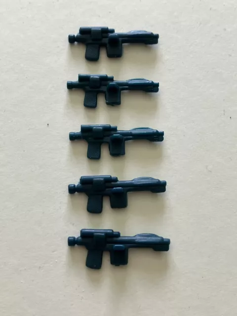 5 Original Imperial Blue Blasters Weapons Vintage Star Wars Figures Accessories