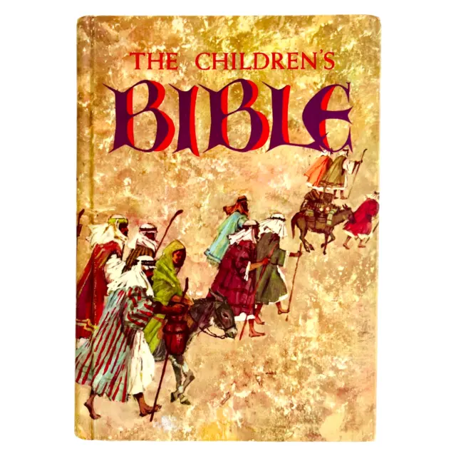 The Children's Bible Golden Press 1965 1973 Illustrated Old New Testament HC VG