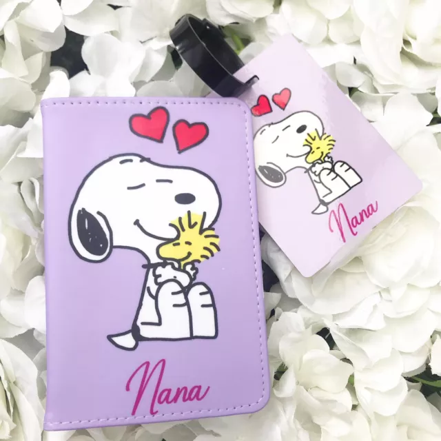 Personalised Passport Cover and Luggage Set - Snoopy Design