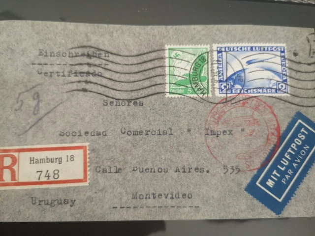 Zeppelinpost  echt gelaufen
