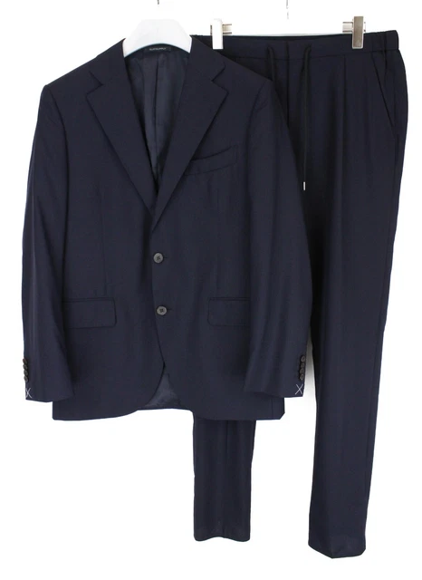Costume Homme SUITSUPPLY Greenwich - Veste Double Boutonnée, Pantalon Plissé - Taille UK 38/32 - Coton, Occasion Très Bon état
